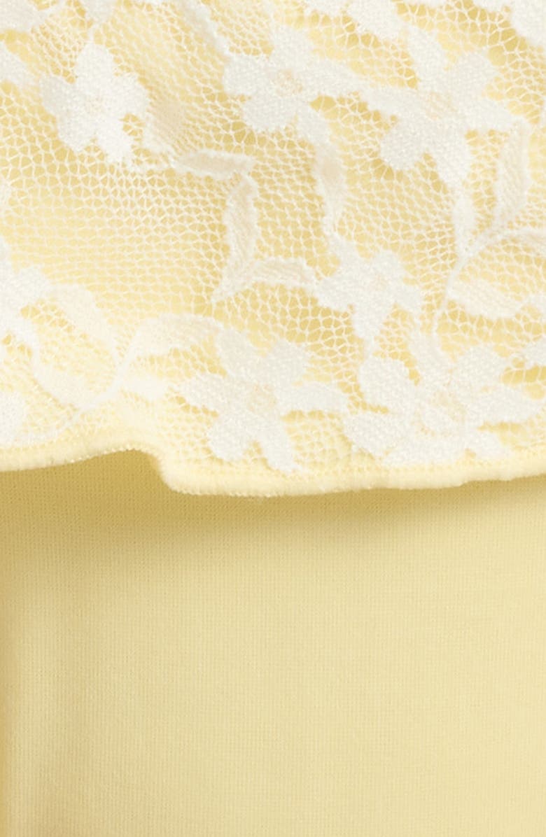 PacSun Annalise Lace Ruffle High Leg Bikini Bottoms, Alternate, color, French Vanilla W/ Lace