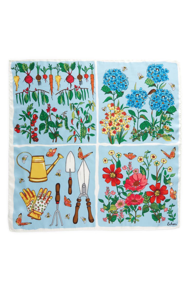 Echo Green Thumb Silk Bandana, Alternate, color, 