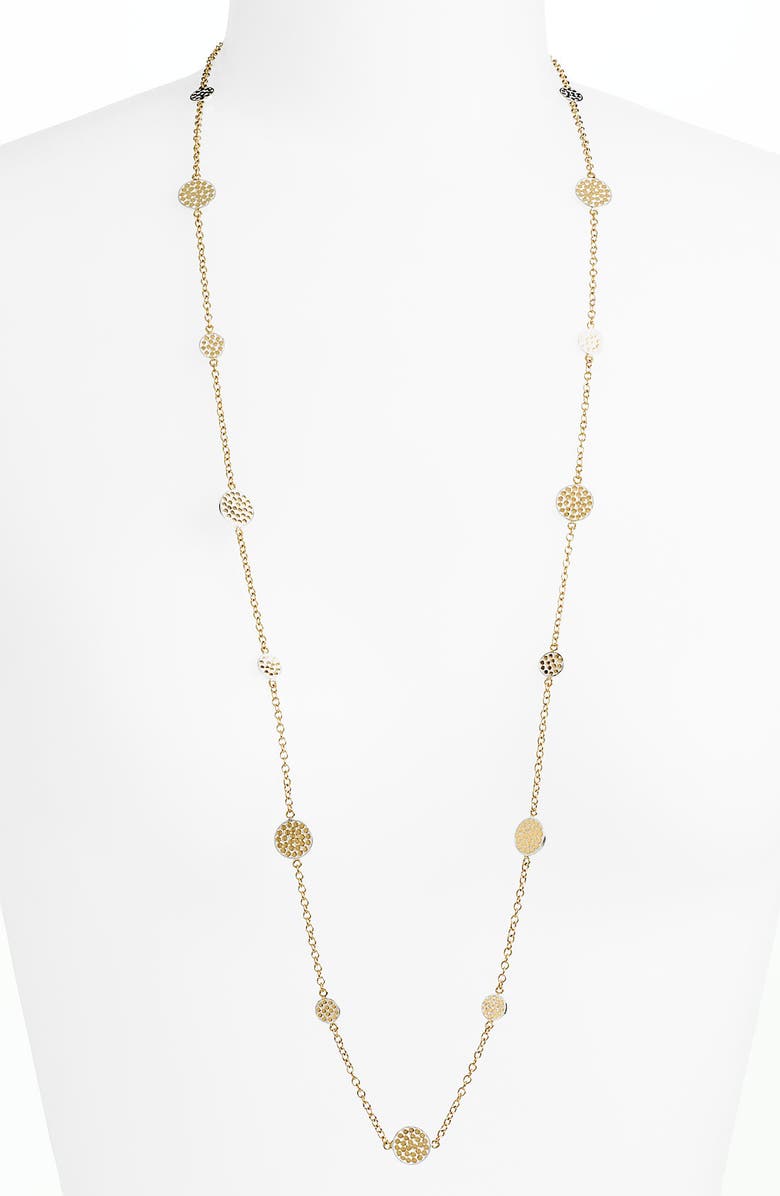 Anna Beck 'Bali' Long Strand Disc Necklace, Main, color, 