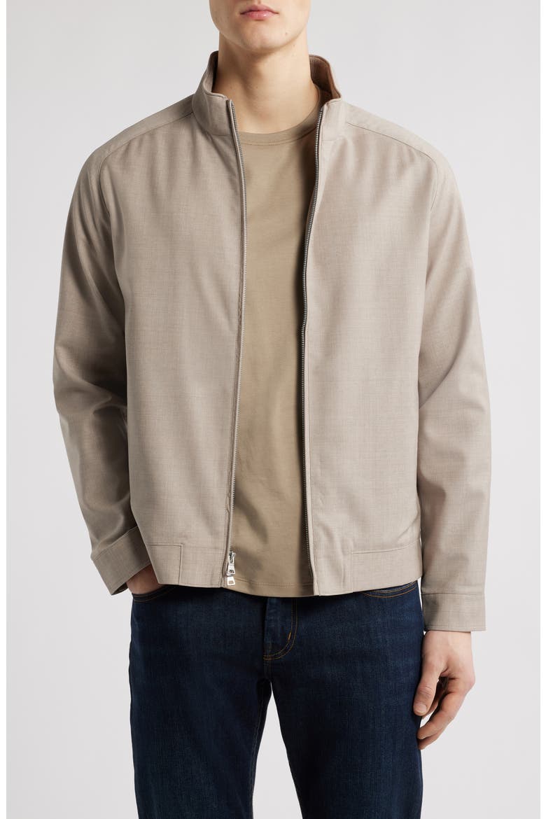 Crown Crafted Excursionist Lite Water Resistant Bomber Jacket, Main, color, DARK SAND