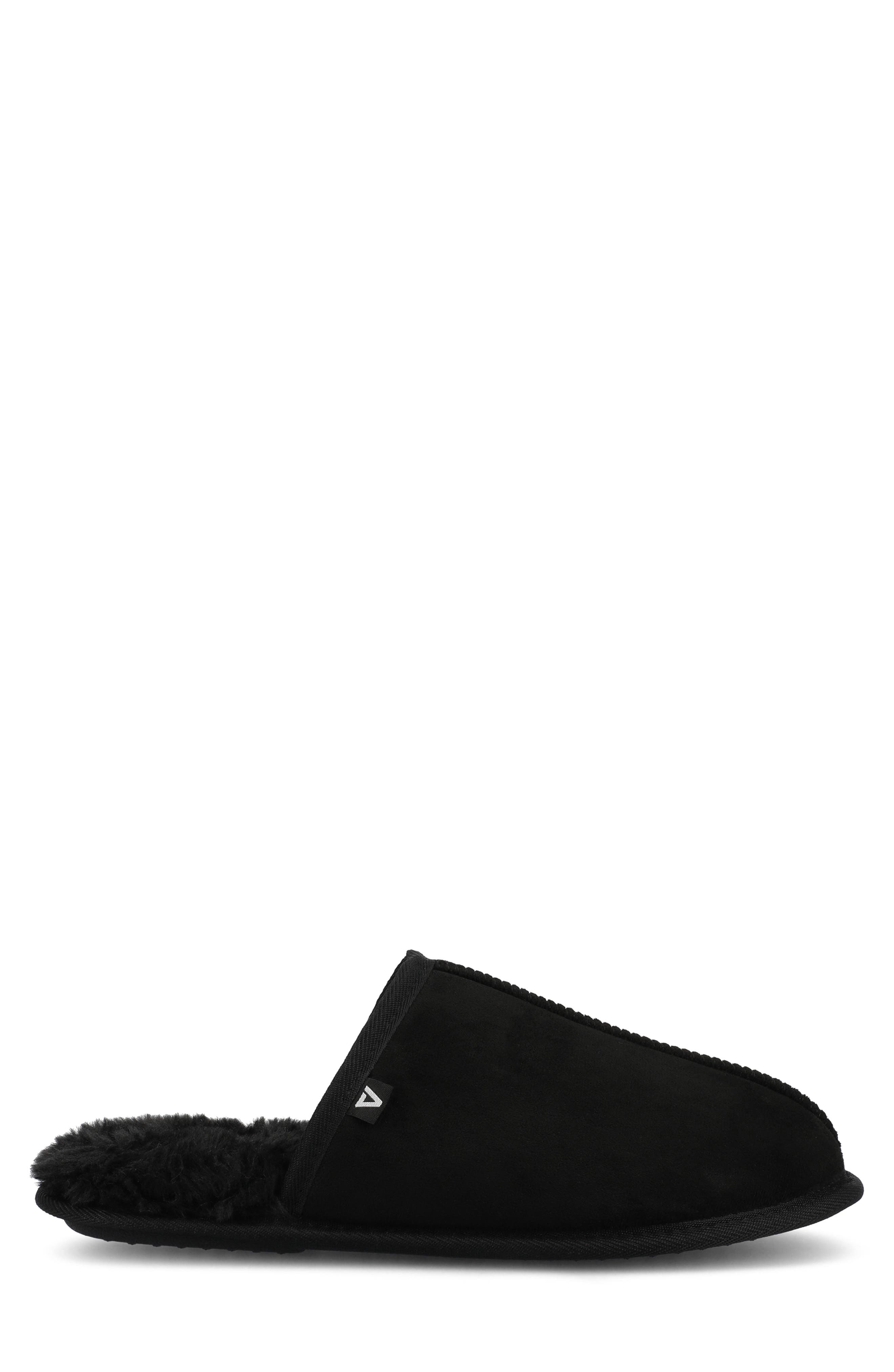 VANCE CO Duncan Faux Shearling Scuff Slipper, Alternate, color, Black