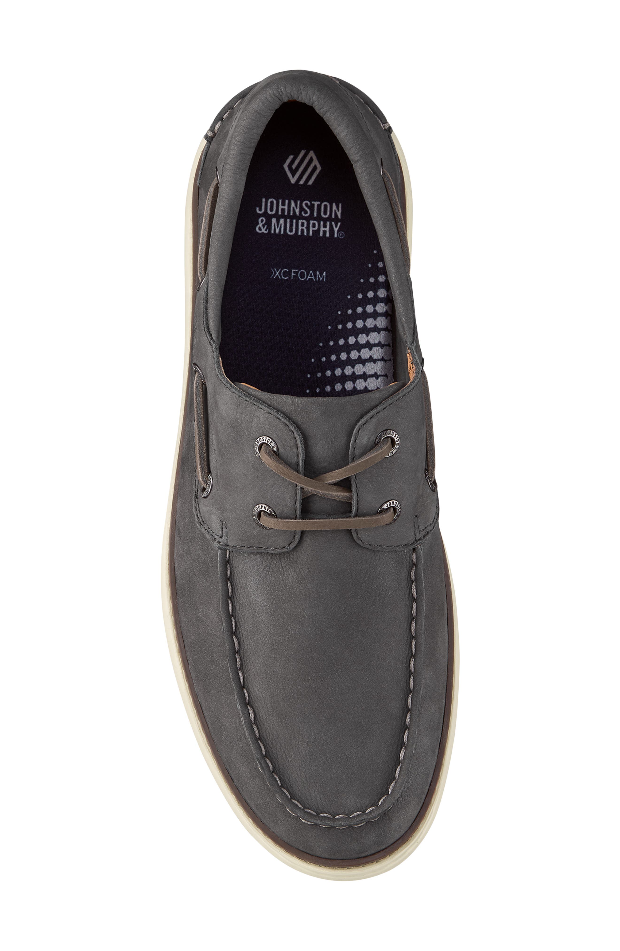 Johnston & Murphy McGuffey 2 Moc Toe Boat Shoe, Alternate, color, Gray Nubuck