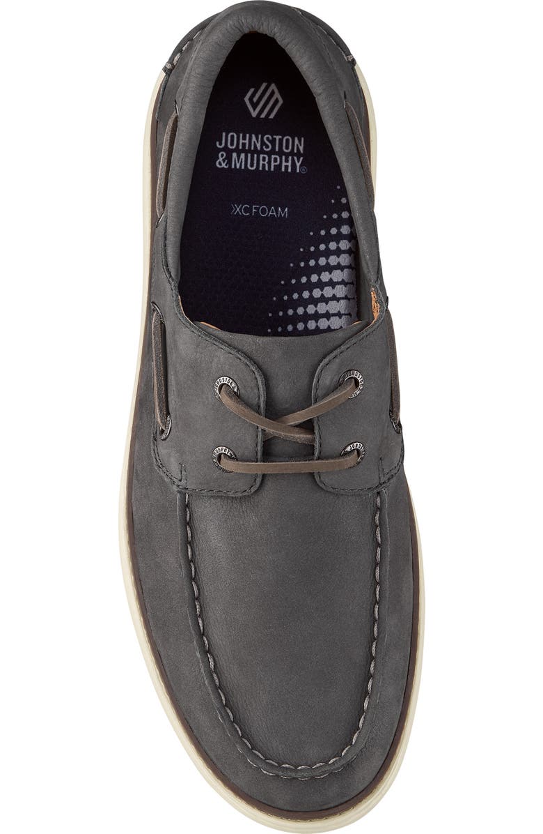 Johnston & Murphy McGuffey 2 Moc Toe Boat Shoe, Alternate, color, Gray Nubuck