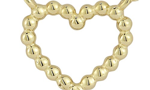 Ember Fine Jewelry Beaded Heart Pendant Necklace In Gold