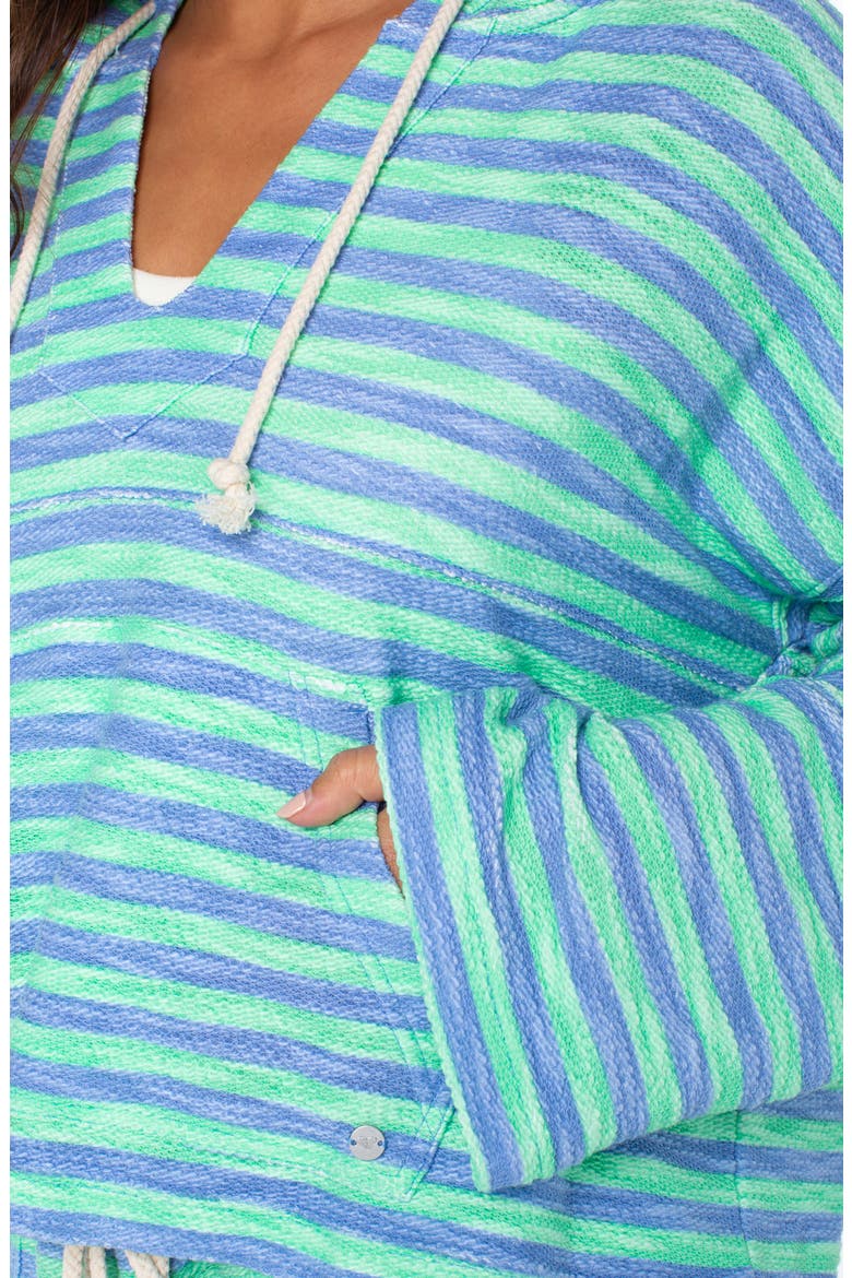 Rich Coast Stripe Hooded Sweatshirt, Alternate, color, SPRING BUD