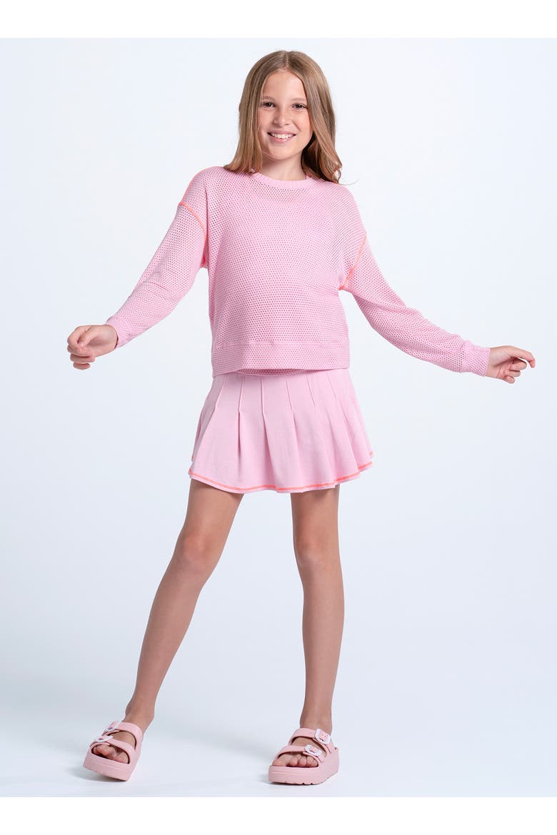 Girls' Chill Day Pink Long Sleeve Top, Alternate, color, Paris Pink