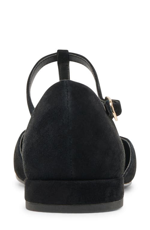 Dolce Vita Peaty T-strap Pointed Toe Flat In Black