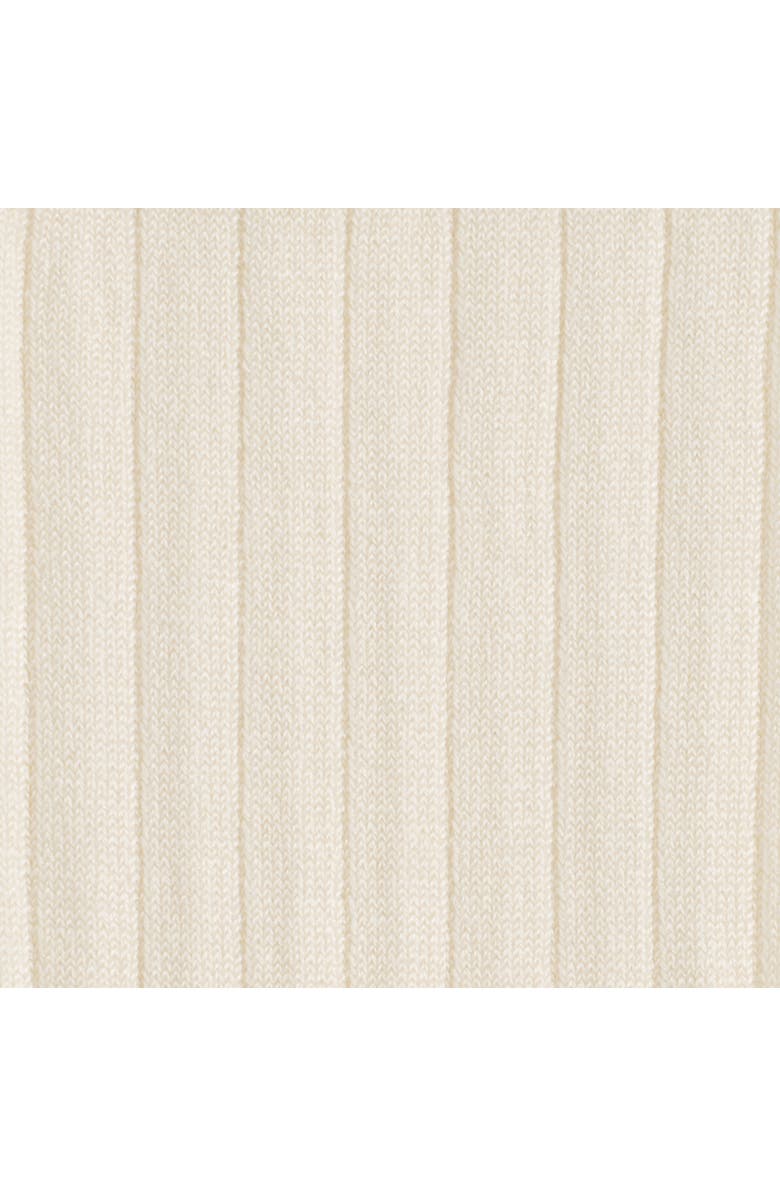 COS Ribbed Silk Knee Socks, Alternate, color, Ivory