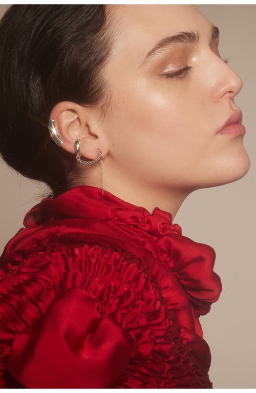Lady Grey Fragment Ear Threader Earring In Silver