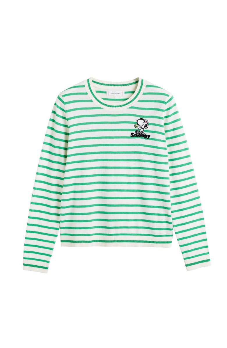 Chinti & Parker Cotton Peanuts Racquet Club Sweater, Alternate, color, Green