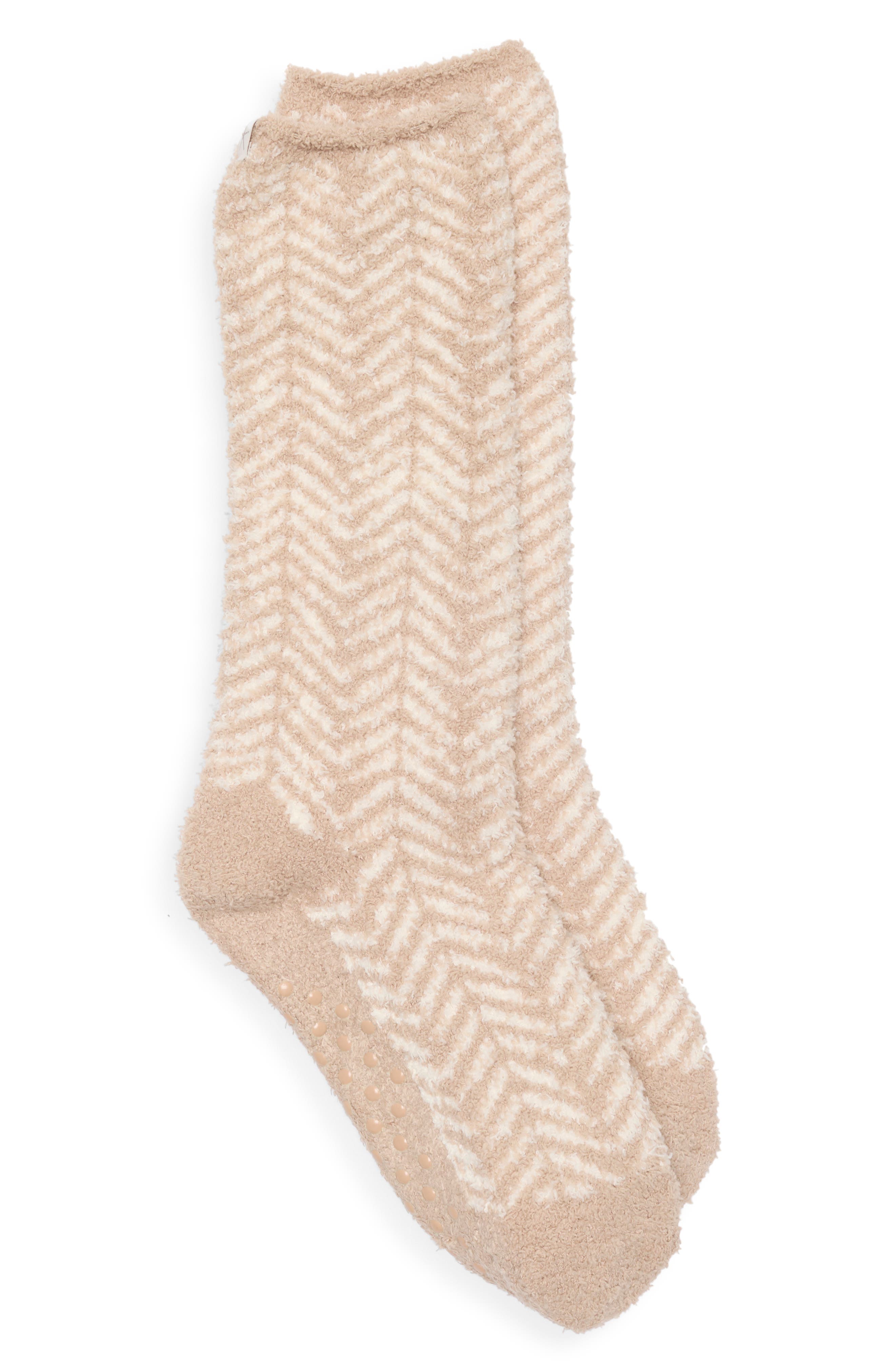 Barefoot Dreams® CozyChic™ Herringbone Gripper Crew Socks