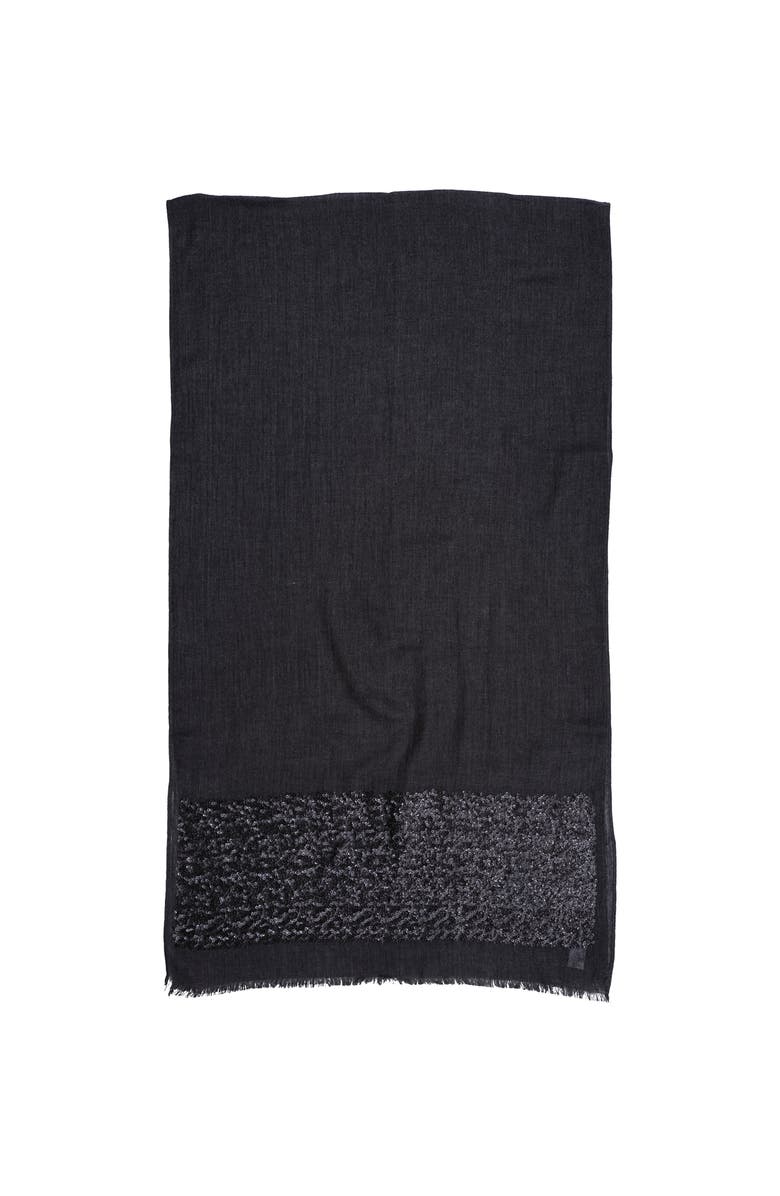 Echo Sequin Border Wrap, Main, color, Black