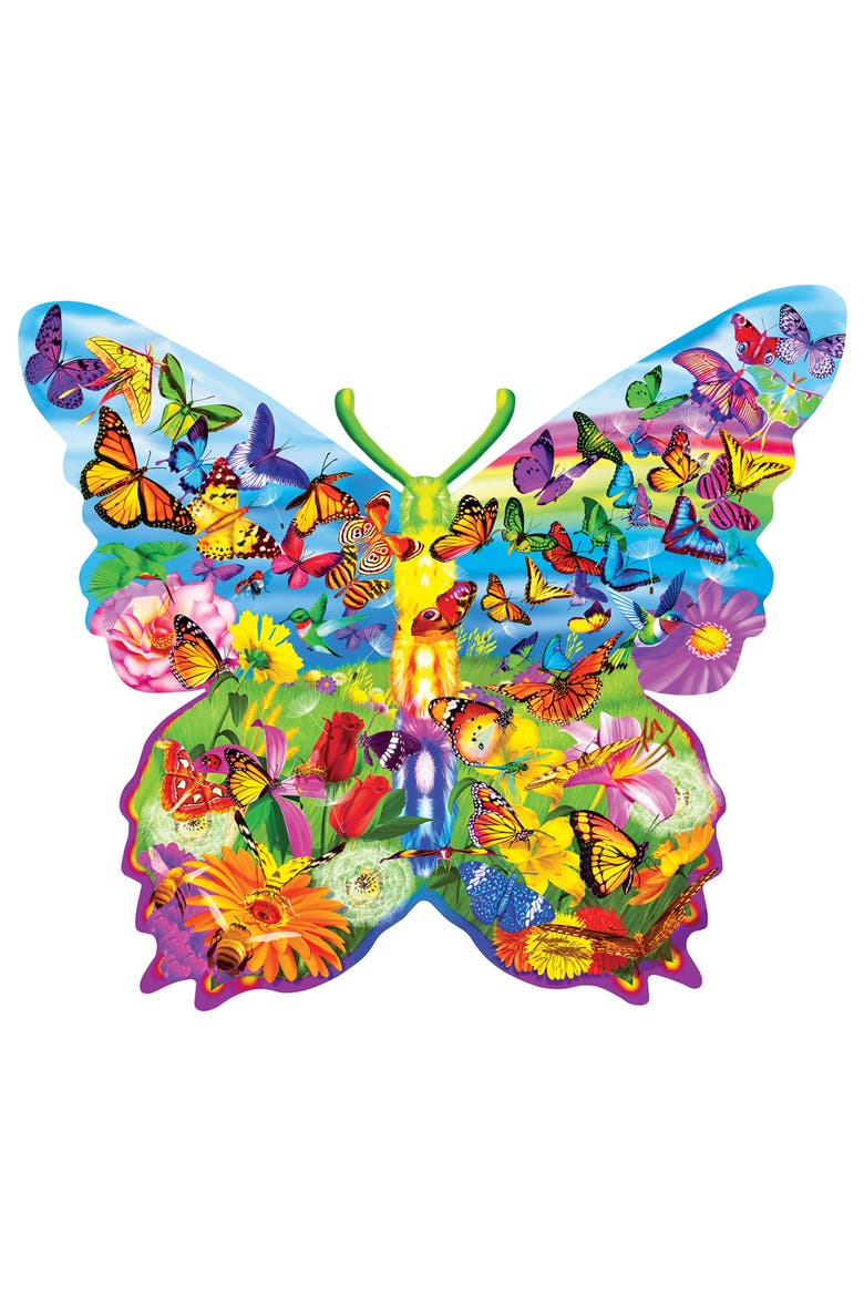 Butterfly Surprise 1000pc Shaped Puzzle, Alternate, color, Multicolor