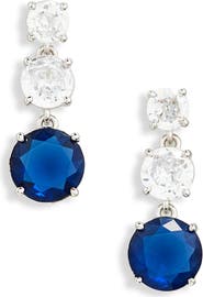 Nadri Cubic Zirconia Triple Drop Earrings