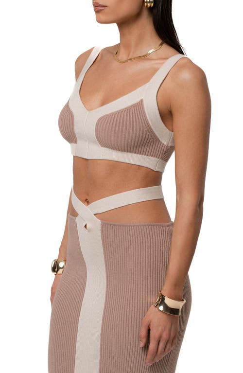 Jluxlabel Coastal Drift Crop Top & Skirt Set In Brown