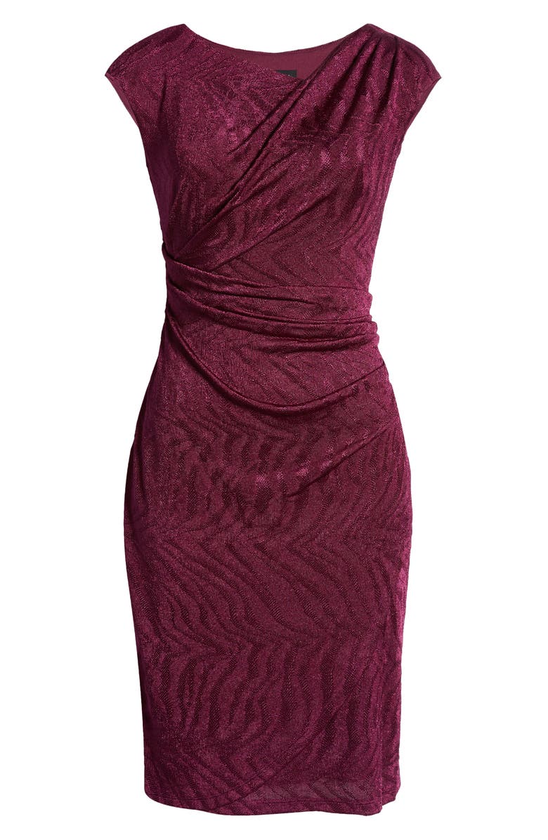 Connected Apparel Ruched Dress, Alternate, color, 