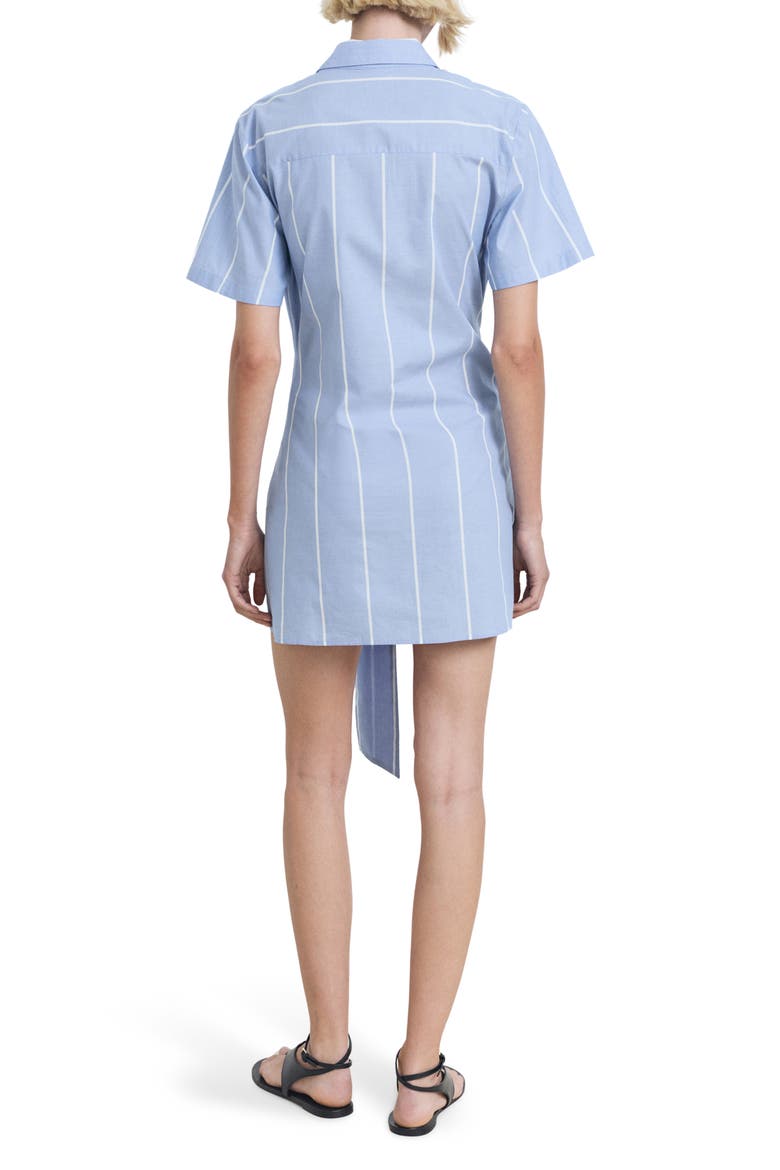 Tie Front Shirtdress, Alternate, color, BLUE