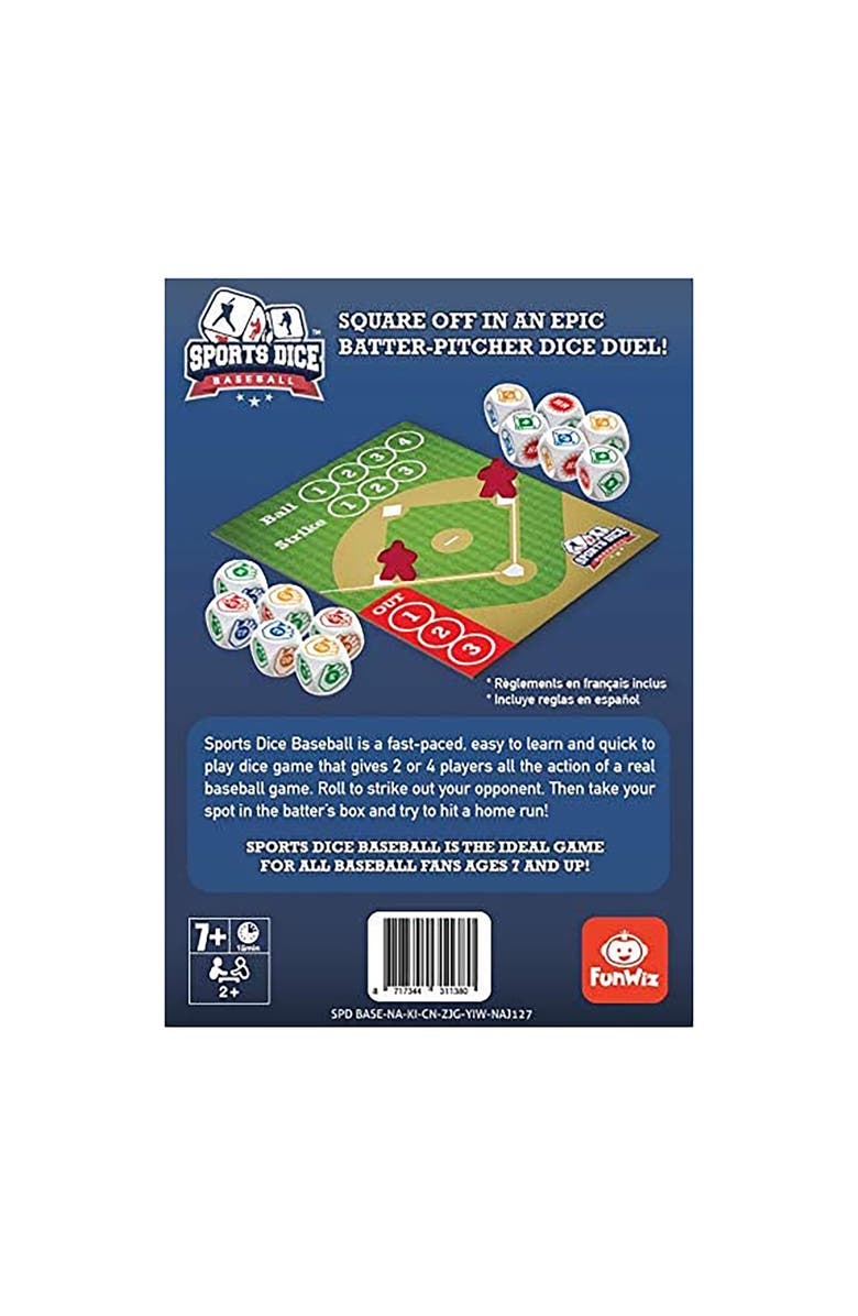 FoxMind Games Sports Dice, Baseball Roll it out of the Park, Alternate, color, Multicolored