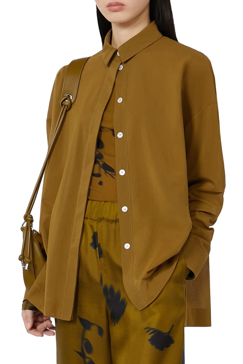 Effetto Floral Print Long Sleeve Shirt, Alternate, color, OLIVE GREEN