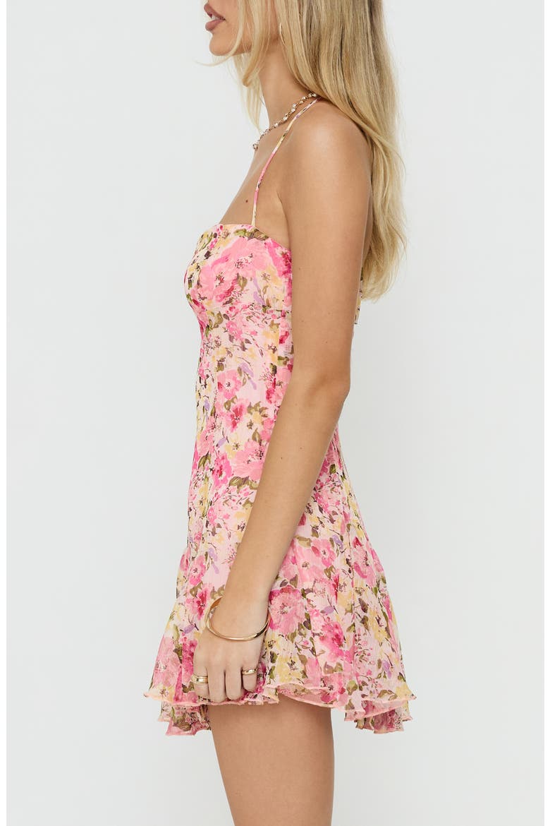 Delamere Floral Halter Minidress, Alternate, color, PINK FLORAL