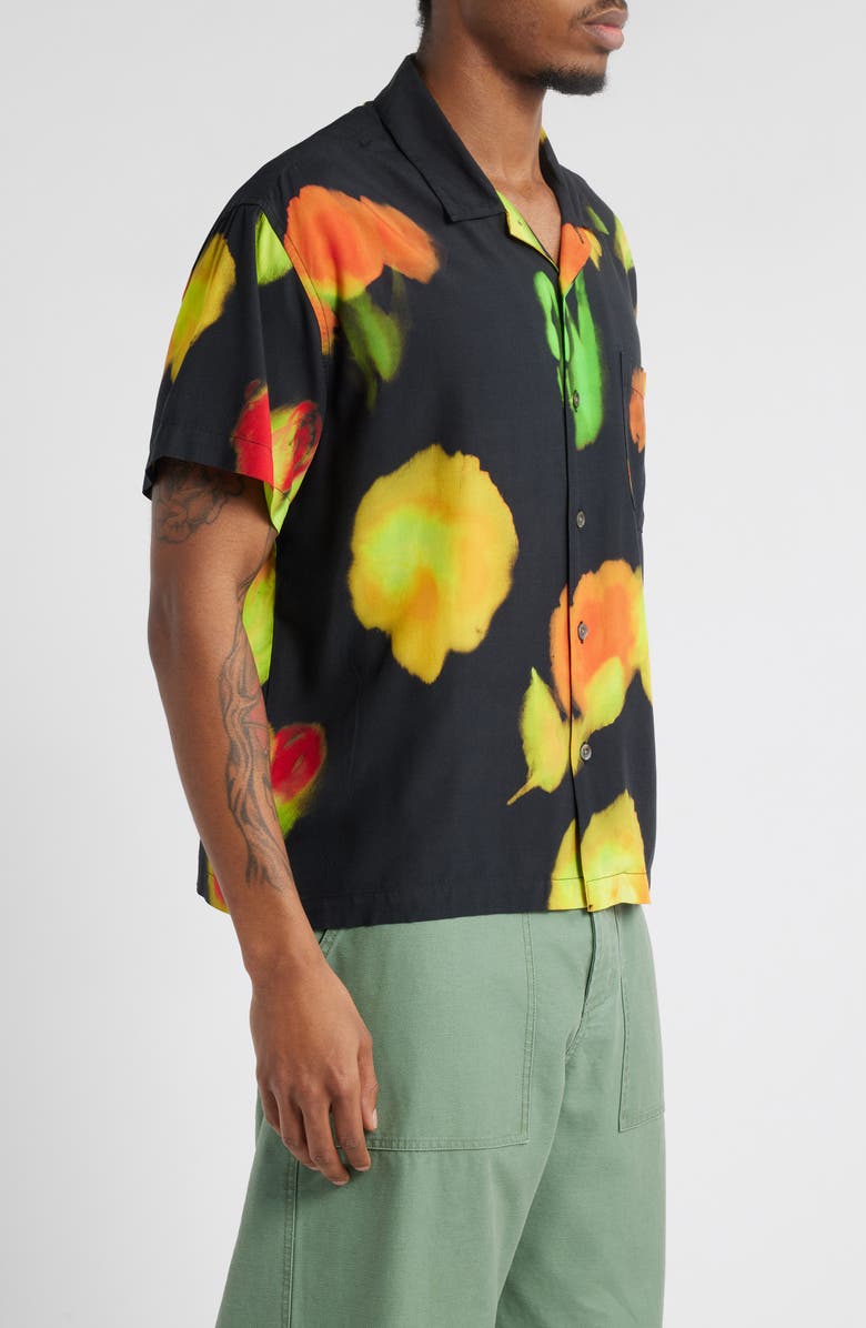 Obey Kinney Floral Print Camp Shirt, Alternate, color, 