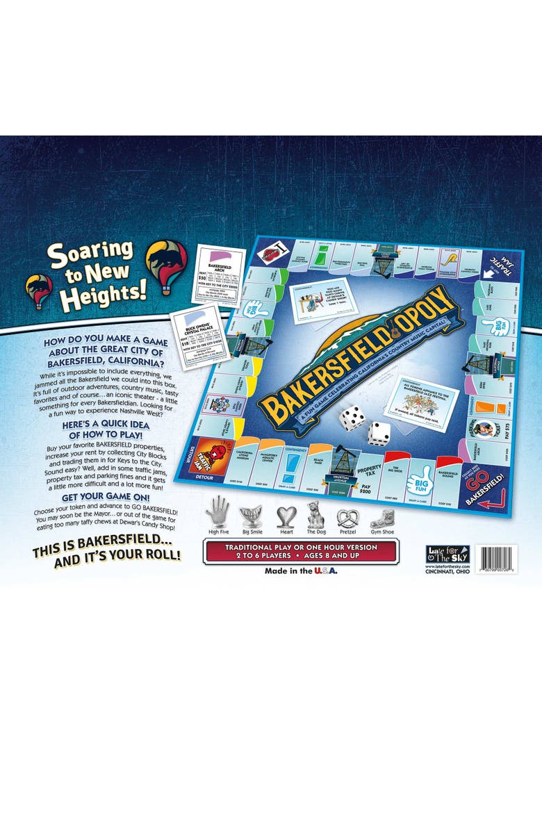 Bakersfield Opoly Board Game, Alternate, color, Multicolored