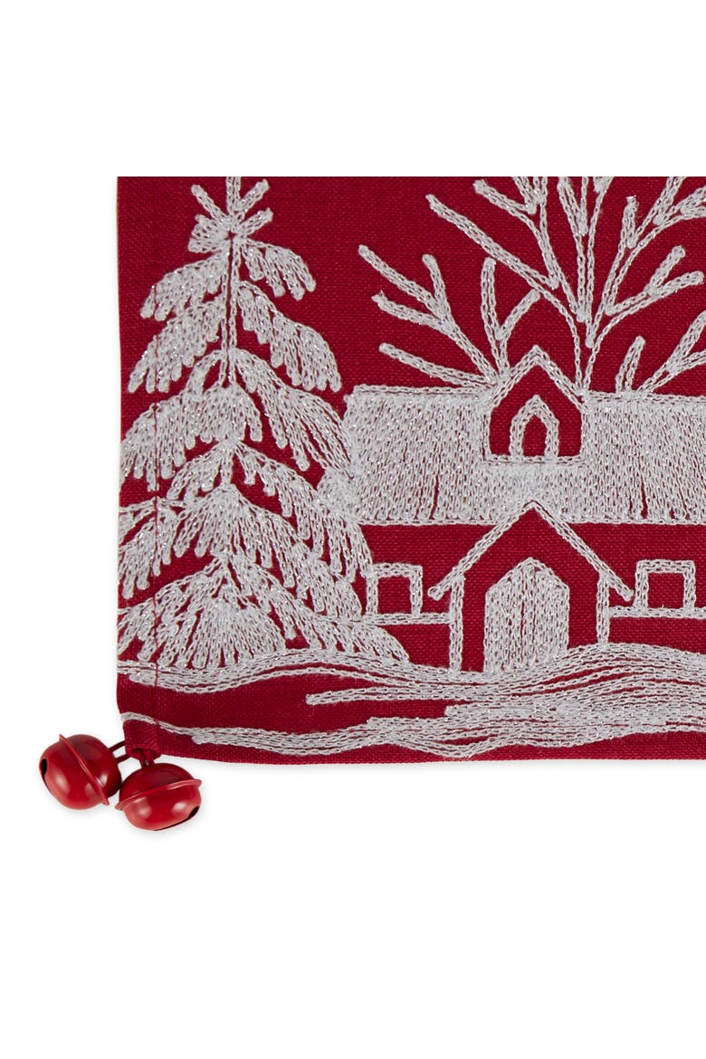 Santa's Sleigh Embroidered Table Runner, Alternate, color, Santa's Sleigh
