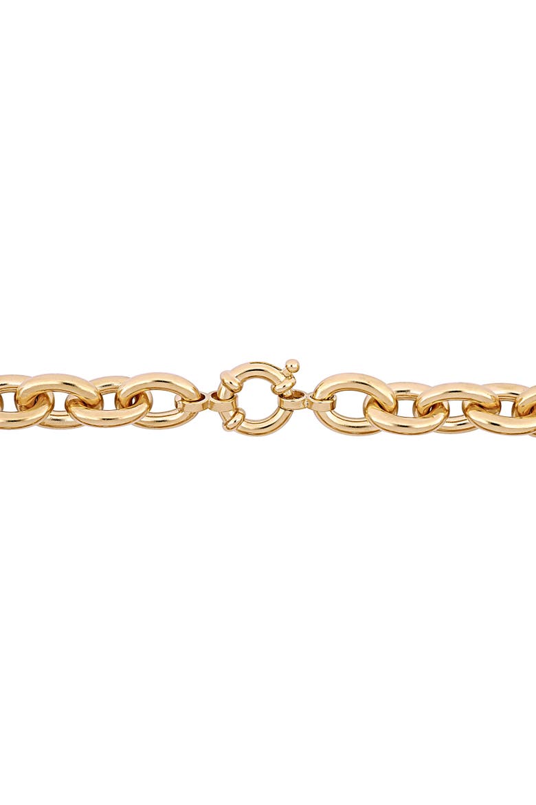 18 Inch Oval Link Necklace Yellow-Plated, Alternate, color, Yellow-Plated