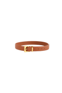 Esthera Cube Buckle Goldtone 35mm Leather Belt