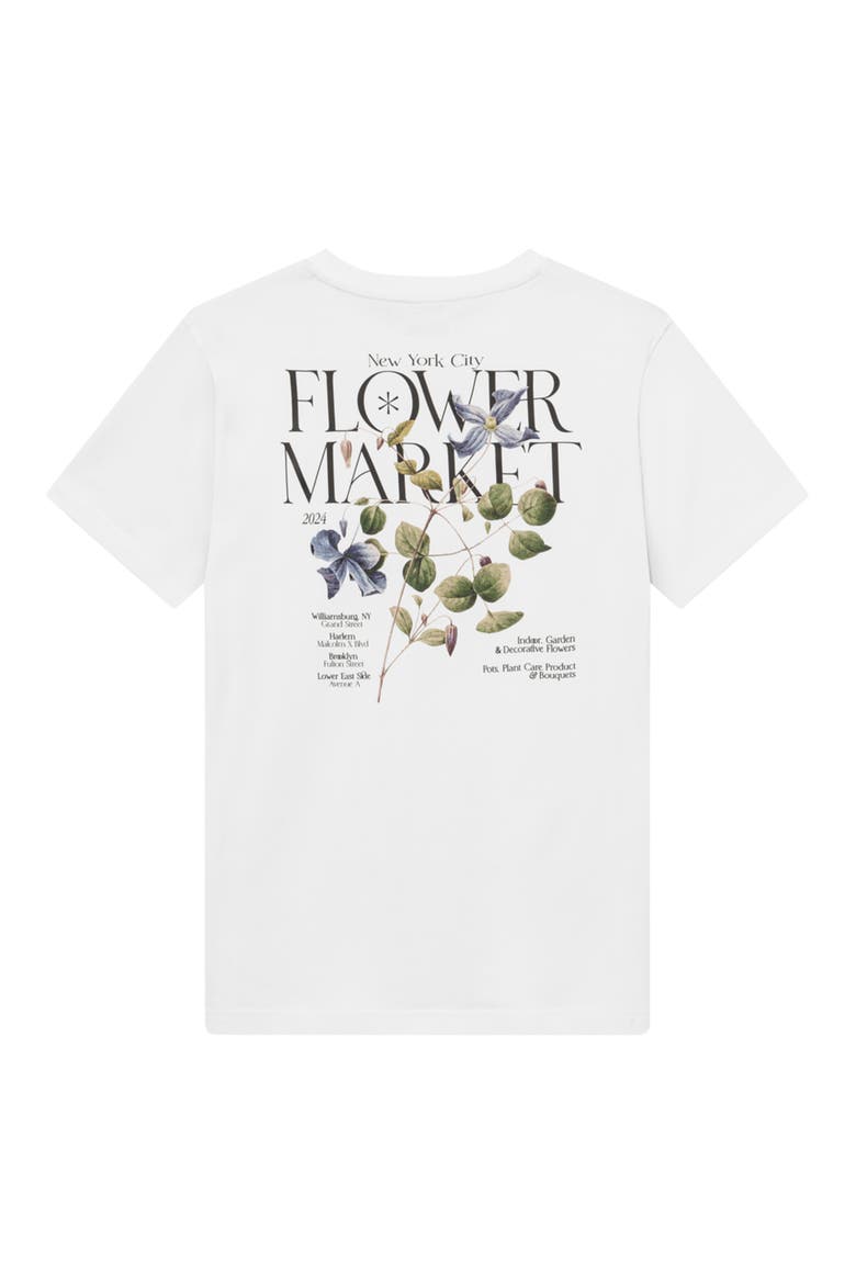 Brady Flower Market Organic Cotton Graphic T-Shirt, Alternate, color, WHITE