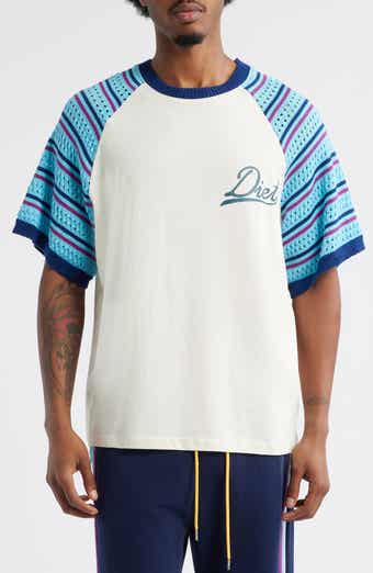 DIET STARTS MONDAY Knit Sleeve Cotton Graphic T-Shirt