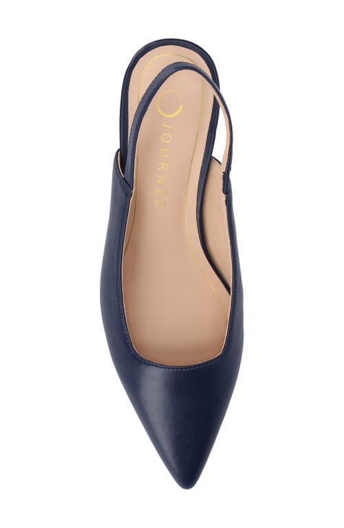 Shop Journee Collection Paulina Slingback Pump In Navy