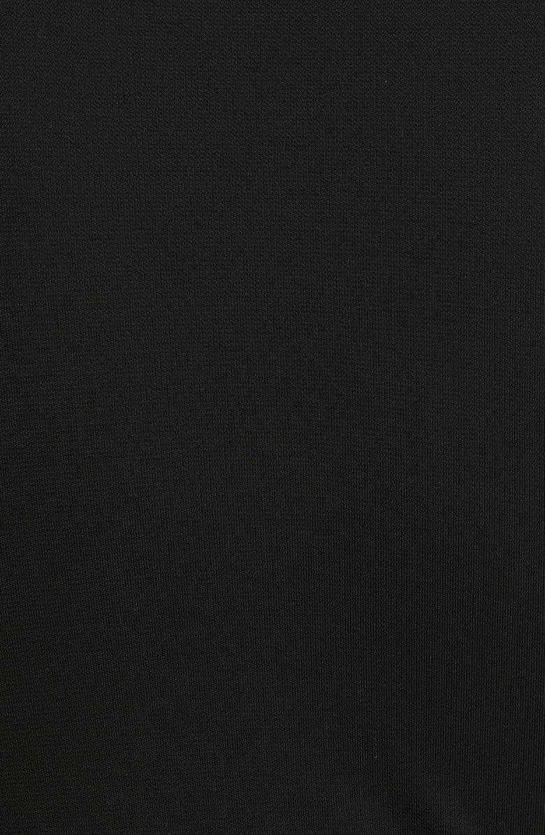 Donna Karan New York Twist Front Plunge Long Sleeve Crepe Jersey Bodysuit, Alternate, color, 