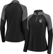 FANATICS Women's Fanatics Black Minnesota United FC Interlock Quarter-Zip Pullover