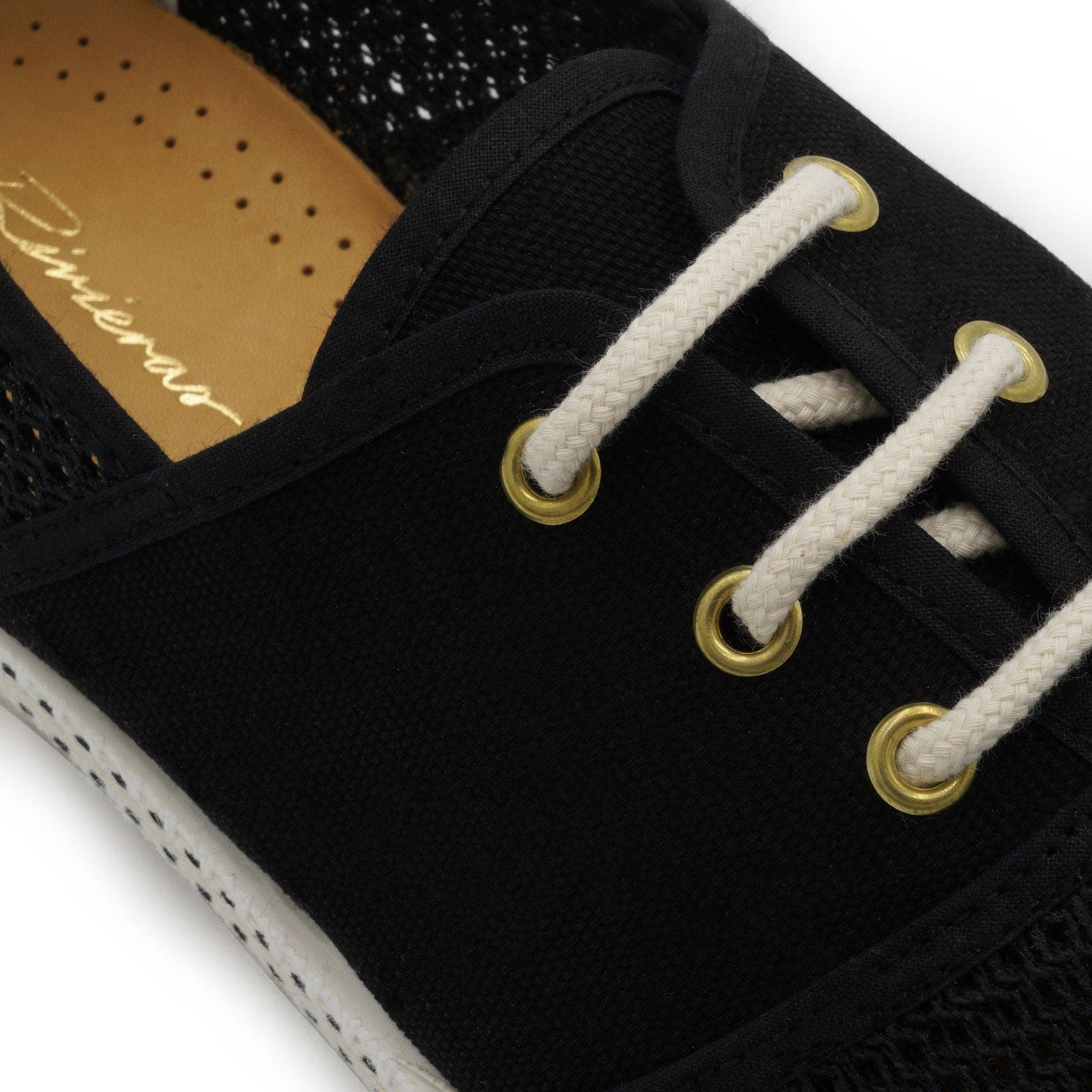 Rivieras Classic Canvas & Mesh Slip-On Loafer, Alternate, color, Black