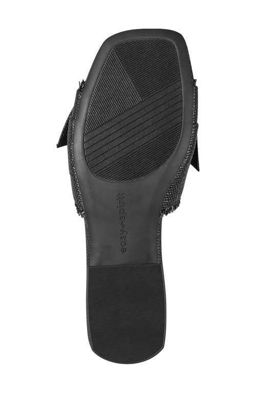 Easy Spirit Knotted Slide Sandal In Black