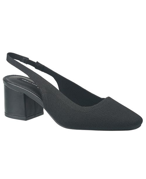 French Connection Ghana Womens Stretch Knit Slingback Heels In Black