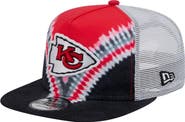 New Era Men's New Era Red/Black Kansas City Chiefs Throwback Dye Golfer Snapback Hat
