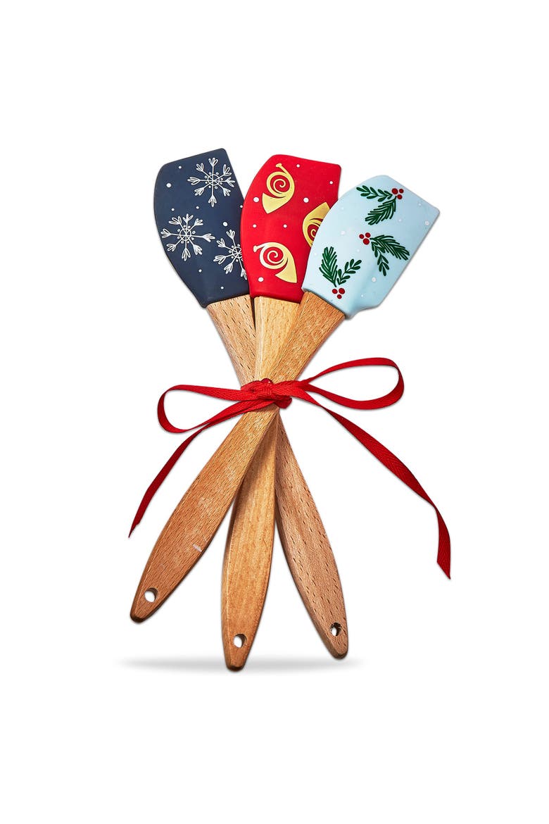 Nutcracker Mini Spatula Set of 3 Christmas Kitchen Tools Gift, Main, color, Red