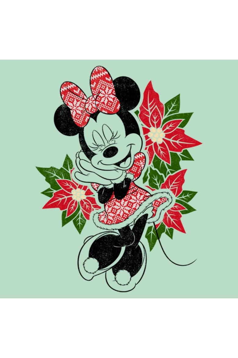 Girl's Mickey & Friends Minnie Warm Scarf  Graphic T-Shirt, Alternate, color, Mint