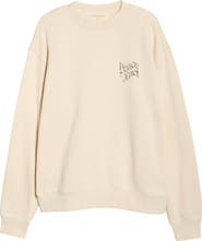 Museum of Peace & Quiet Warped Logo Cotton Crewneck Sweatshirt