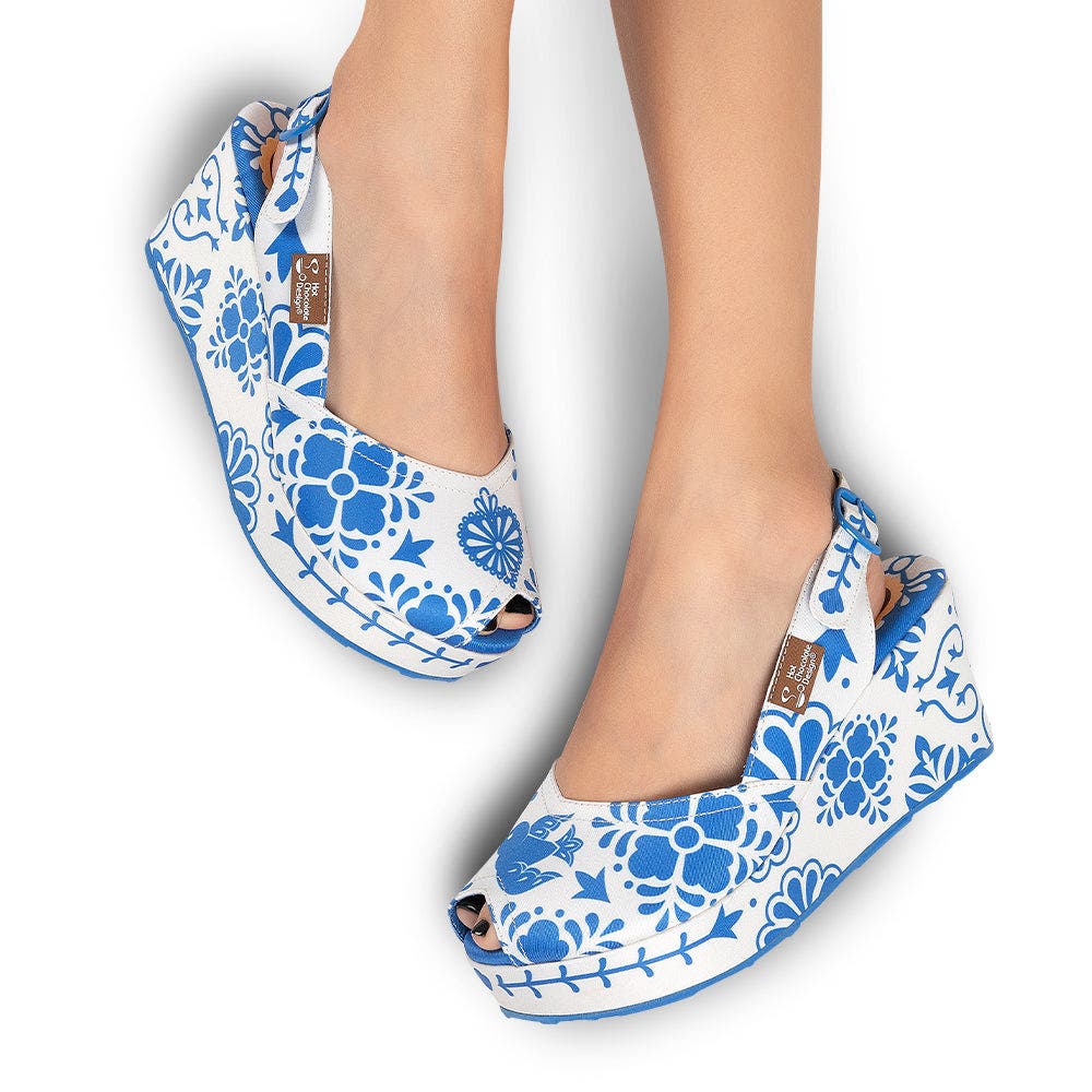 Hot Chocolate Design Talavera Women's Wedge Sandals, Alternate, color, 