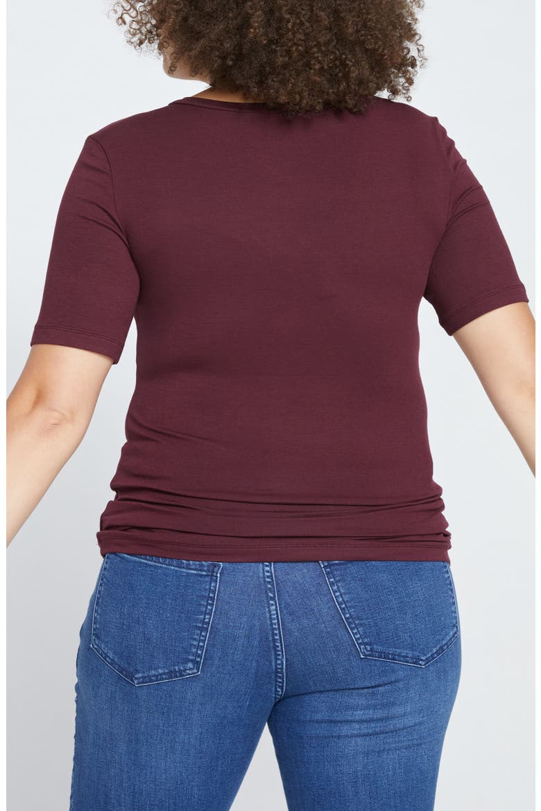 Short Sleeve Top, Alternate, color, BLACK CHERRY RED