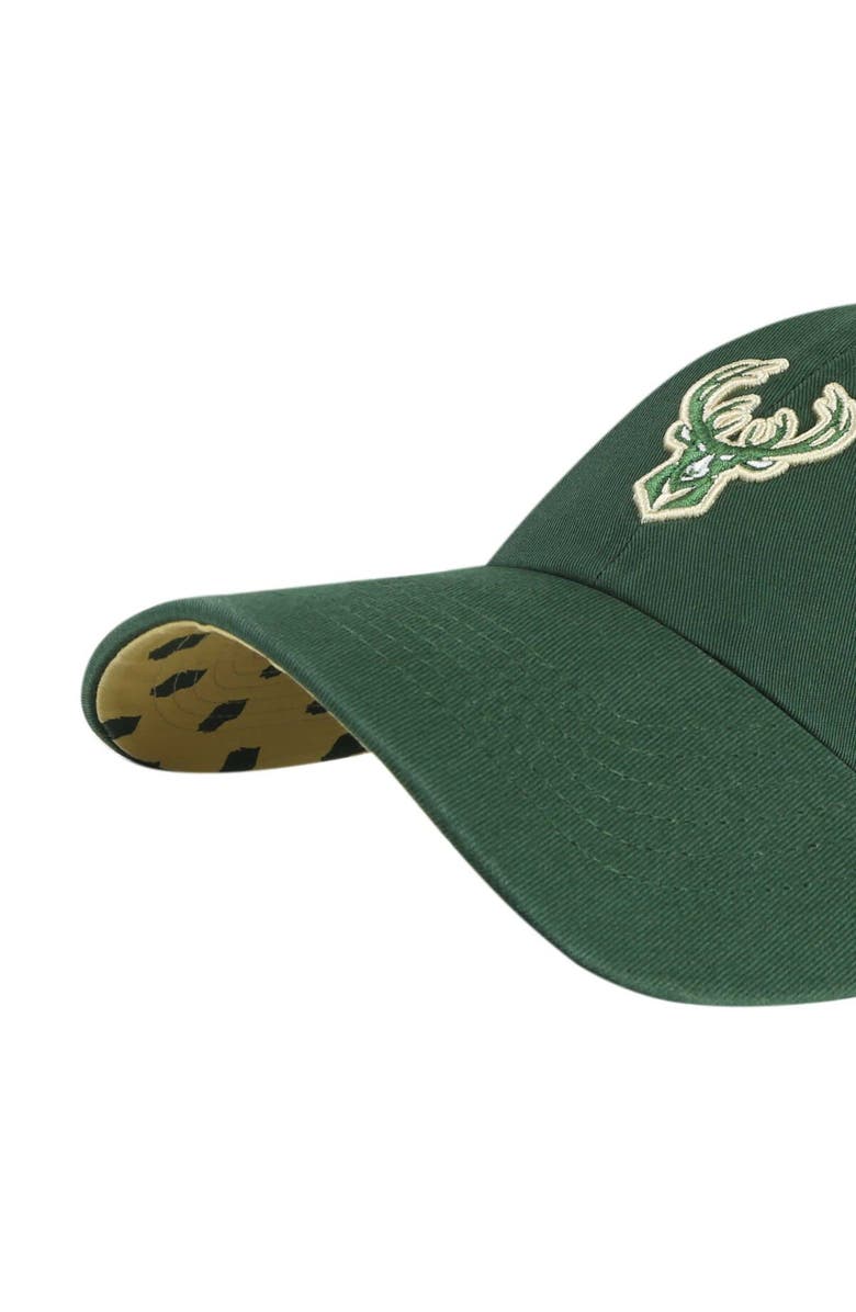 '47 Women's '47 Hunter Green Milwaukee Bucks Confetti Undervisor Clean Up Adjustable Hat, Alternate, color, Hunter Green