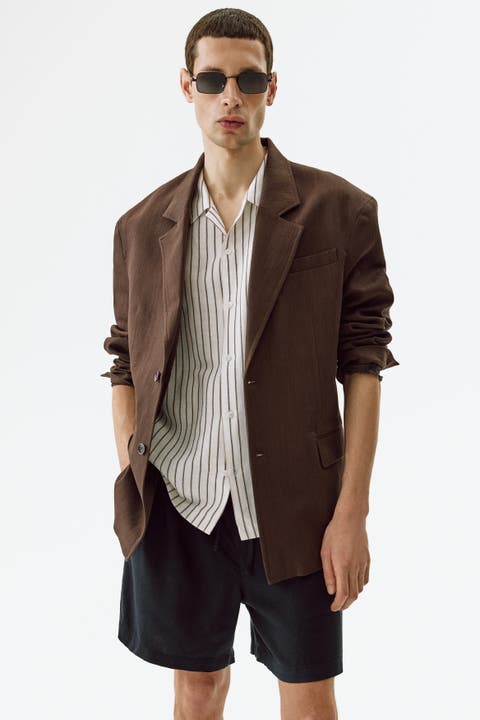 Relaxed-fit linen-blend shorts