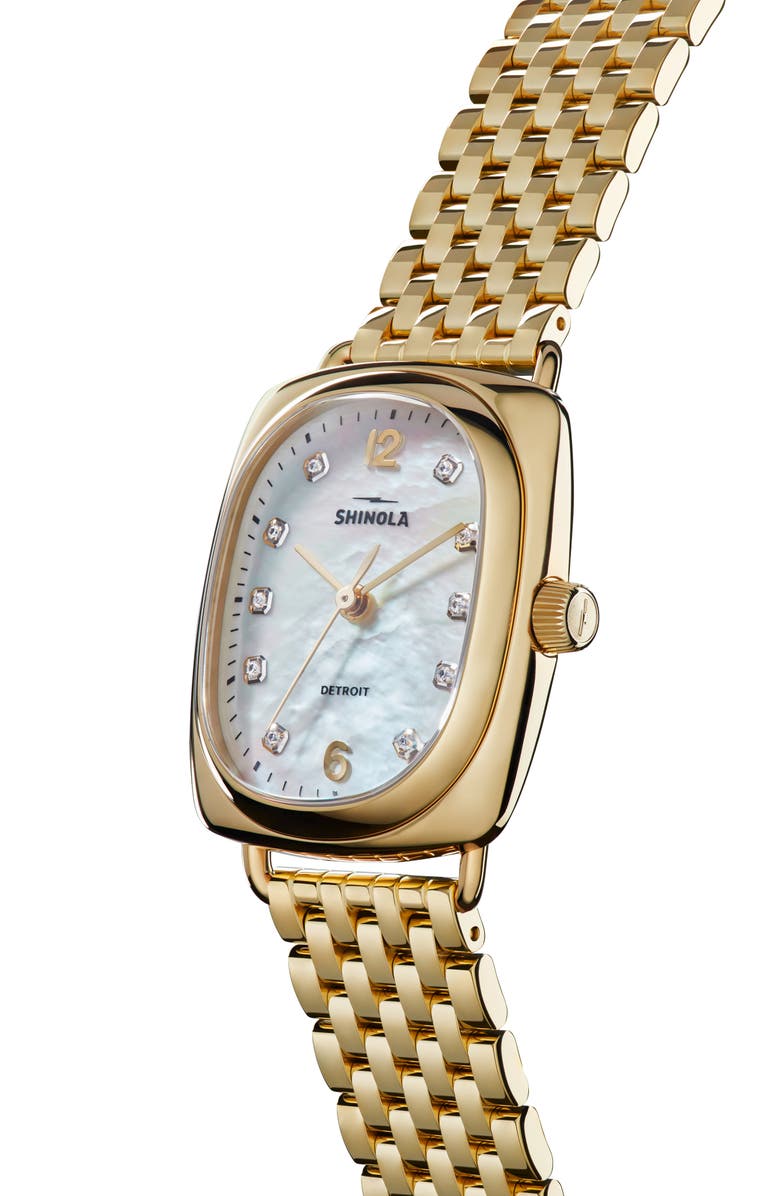 Shinola Bixby Diamond Bracelet Watch, 34mm, Alternate, color, 