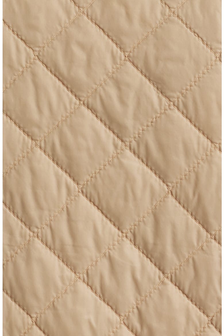 V-Neck Quilted Vest, Alternate, color, BISCUIT