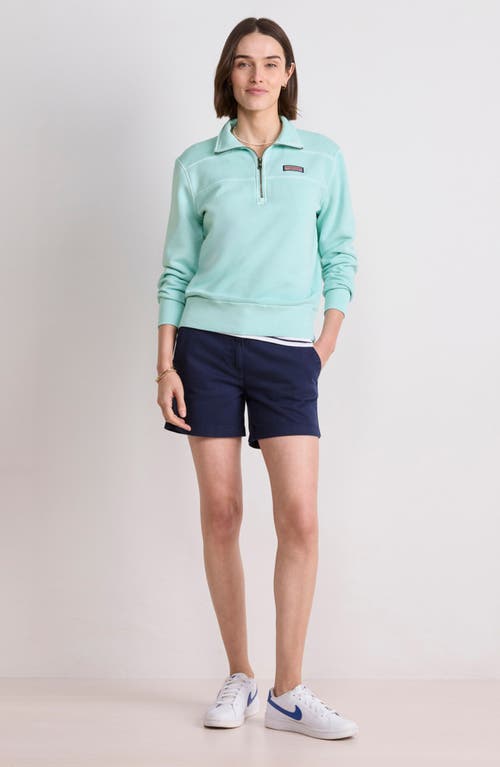 Vineyard Vines Shep Quarter Zip Pullover In Aqua Haze