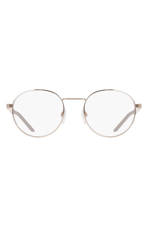 Nike Traveler Drift 51mm Round Blue Light Blocking Reading Glasses In Gold