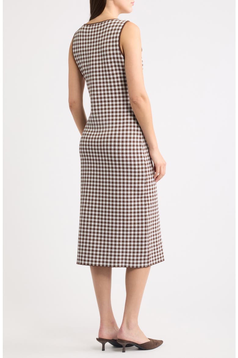 Sleeveless Boat Neck Midi Dress, Alternate, color, CHOCOLATE FUDGE